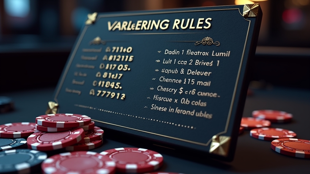 Bonus rules dashboard above casino chips and reels