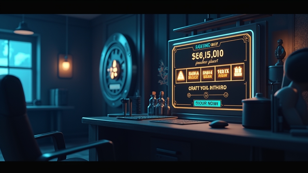 Secure payout office with a method comparison board and casino vault lighting